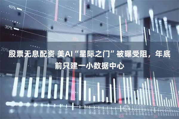 股票无息配资 美AI“星际之门”被曝受阻，年底前只建一小数据中心
