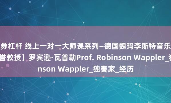 证券杠杆 线上一对一大师课系列—德国魏玛李斯特音乐学院【圆号名誉教授】罗宾逊·瓦普勒Prof. Robinson Wappler_独奏家_经历